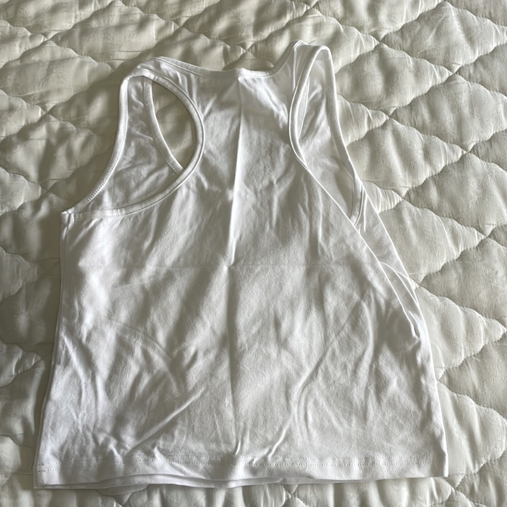 White Racerback Crop - Picture 3 of 3